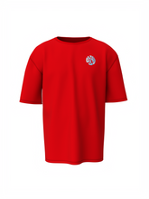 Sheshnag & krishna Spiritual Red Oversized T-Shirt